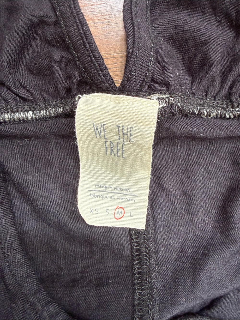 We The Free Black Ruched V-Neck Top with Layered Bell Sleeves - Picture 3 of 3